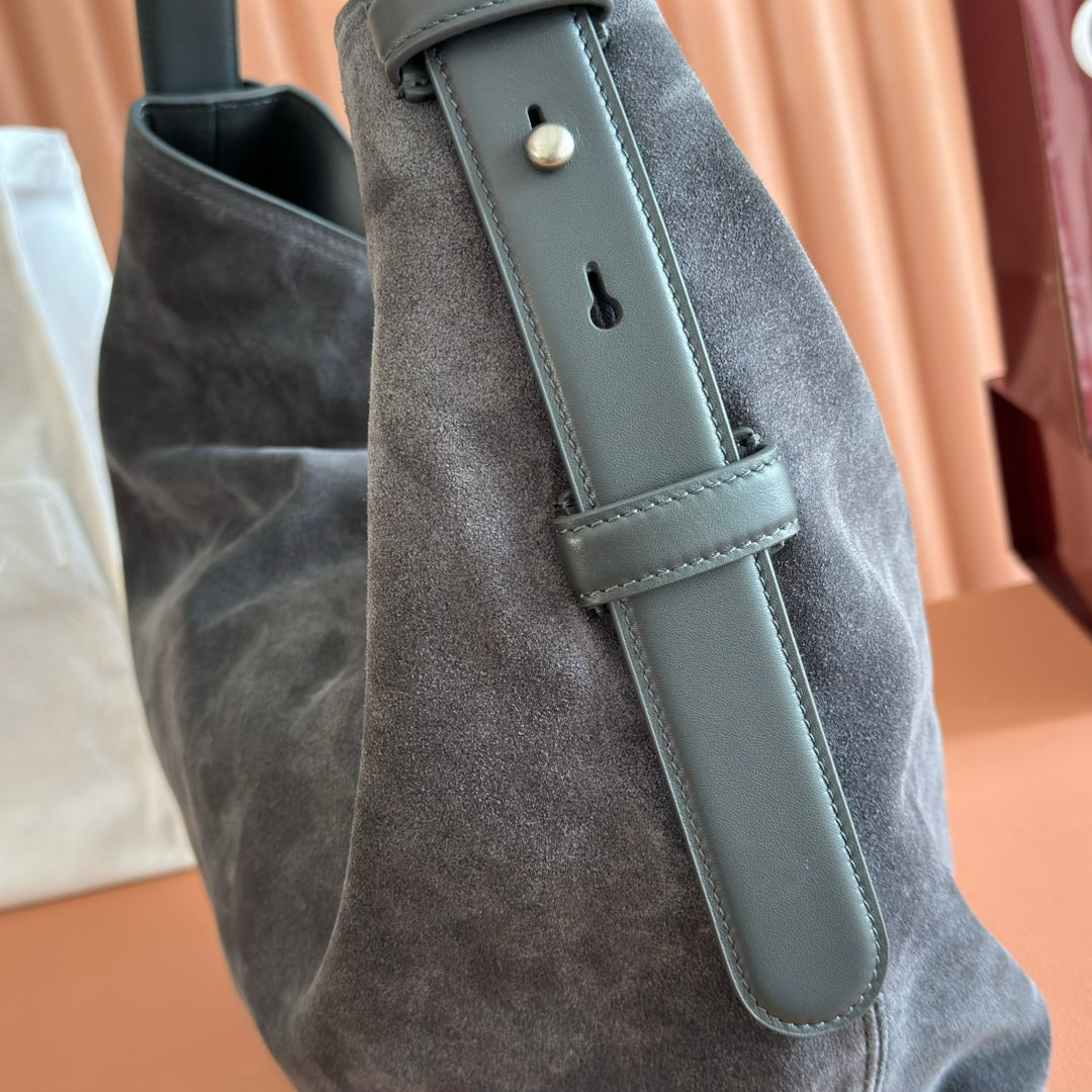 Gucci Beatrix Handbag 40 Dark Gray Suede 271934 mysite