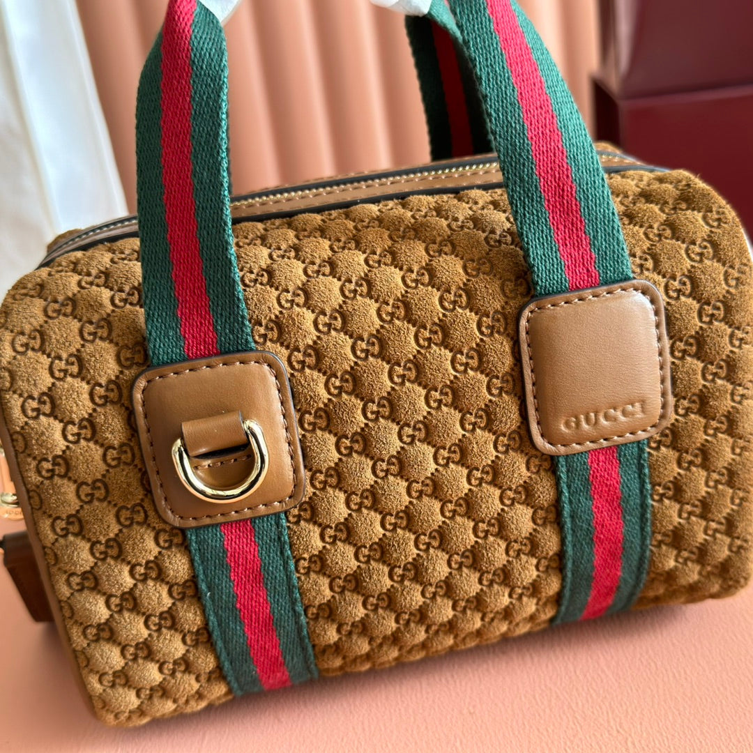 Gucci monogram handbag 20 dark brown suede 271907 mysite