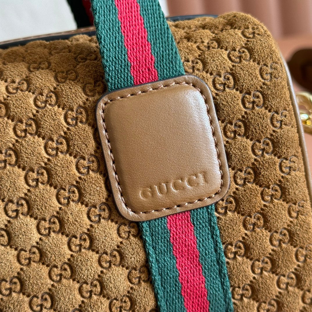 Gucci monogram handbag 20 dark brown suede 271907 mysite