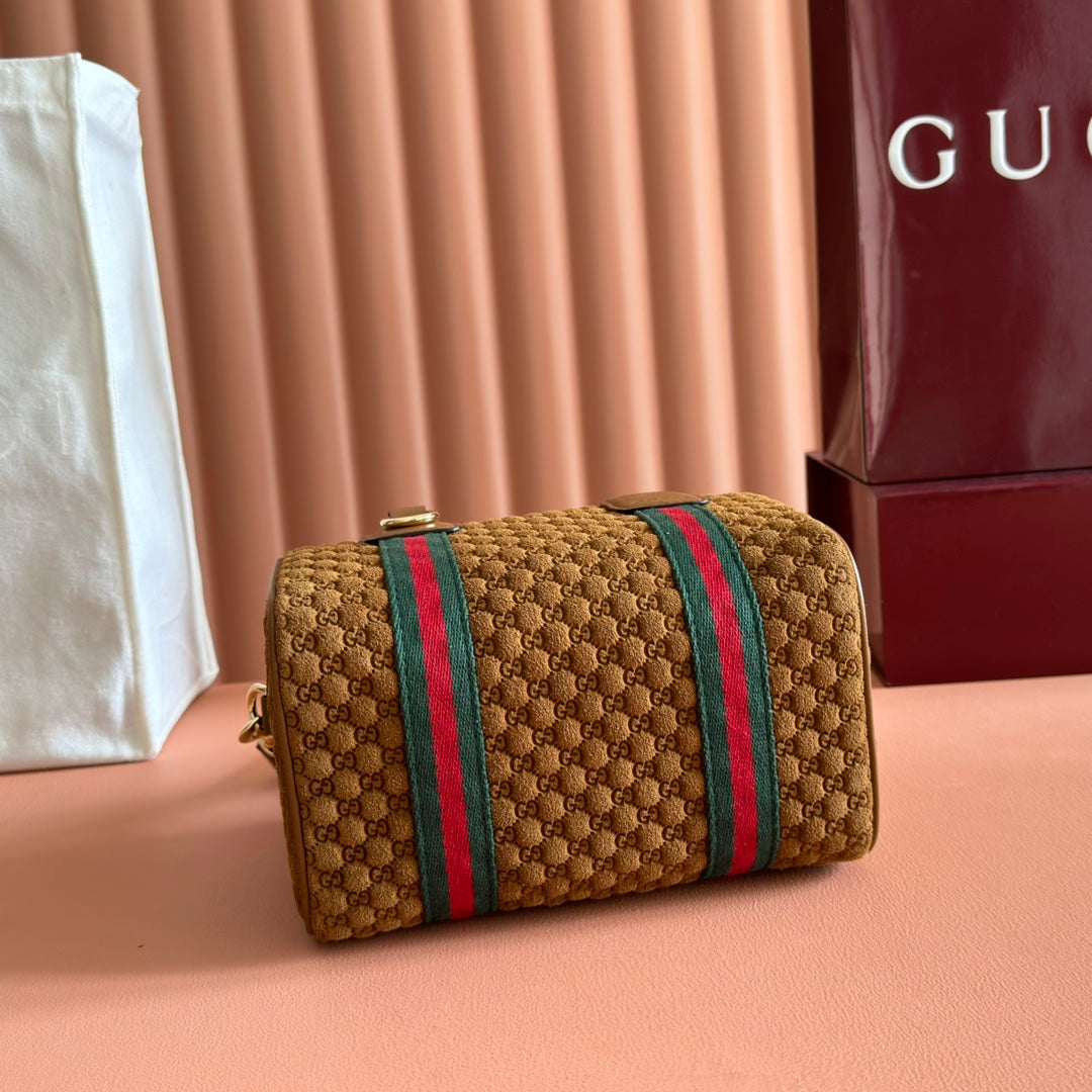 Gucci monogram handbag 20 dark brown suede 271907 mysite