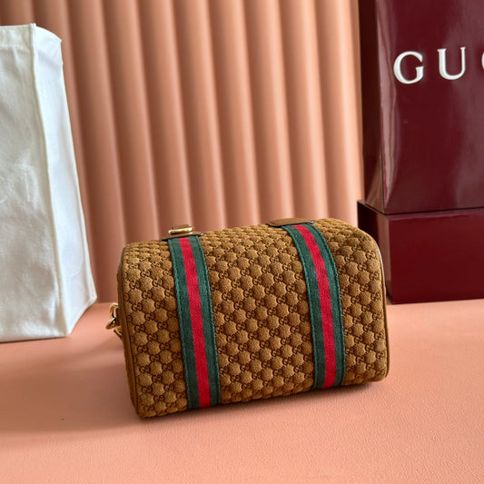 Gucci monogram handbag 20 dark brown suede 271907 mysite