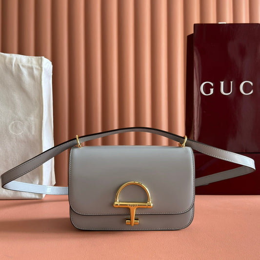 Gucci Siena Small Shoulder Bag Gray Leather 271872 mysite