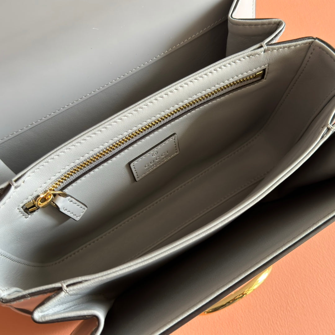 Gucci Siena Small Shoulder Bag Gray Leather 271872 mysite