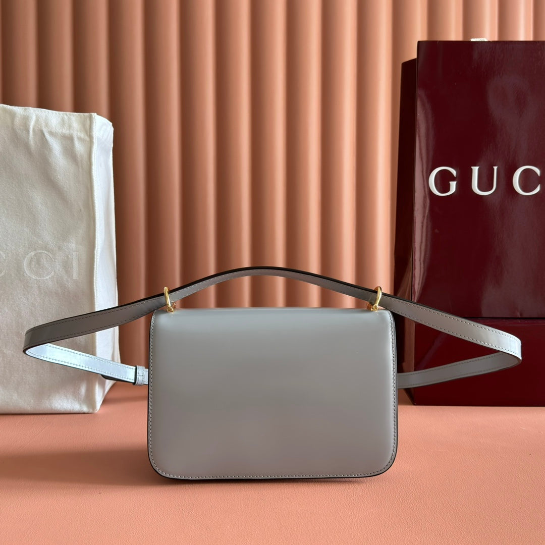 Gucci Siena Small Shoulder Bag Gray Leather 271872 mysite