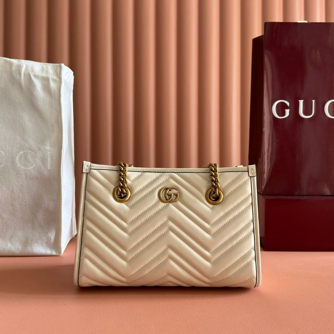 GG Marmont Matelasse Tote Beige Leather 271804 mysite