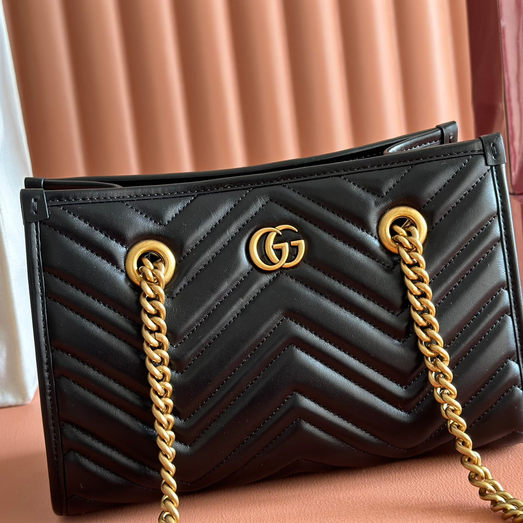 GG Marmont Matelasse Tote Black Leather 271805 mysite