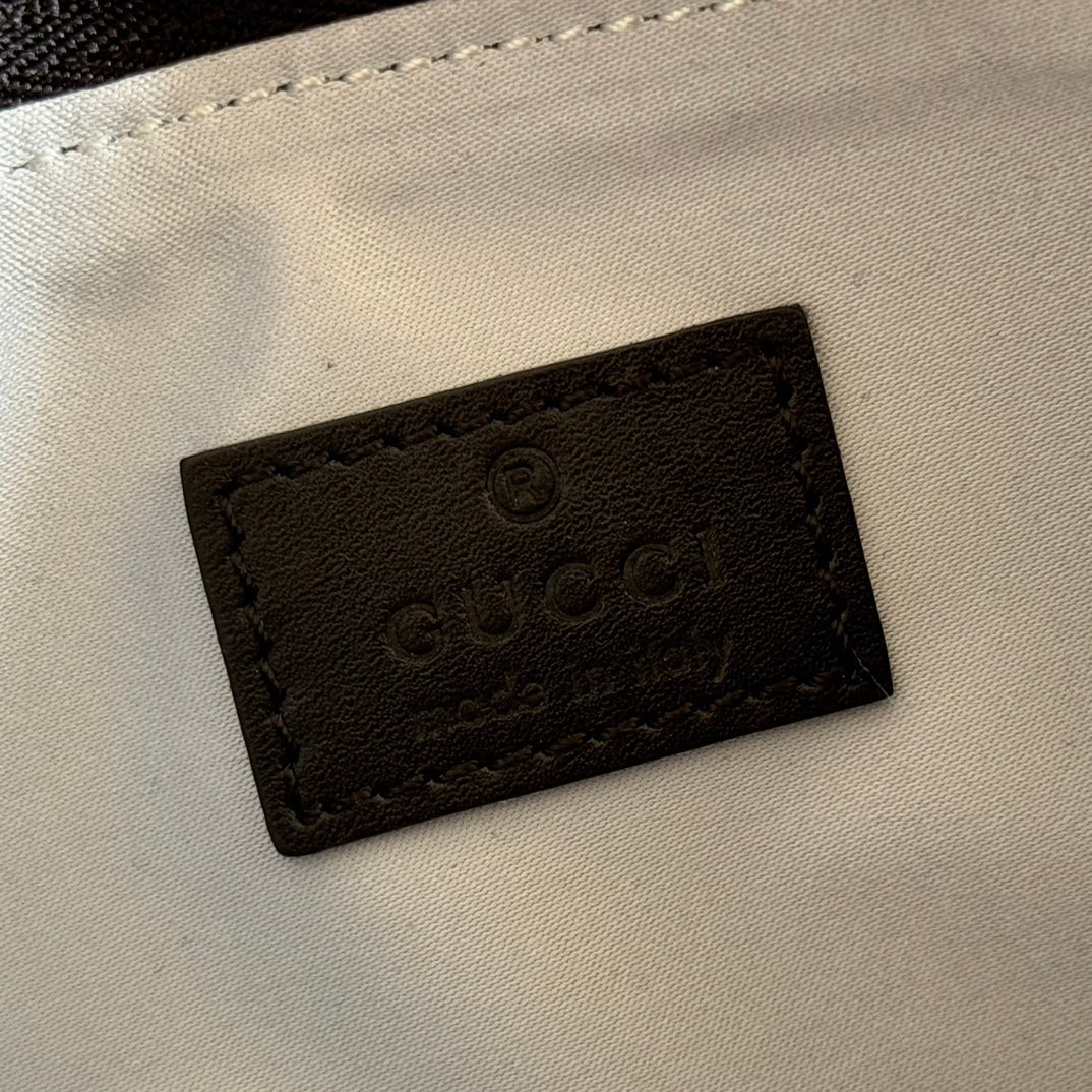 GG Edge Large Tote Bag Black Matte Rubber Fabric 271781 mysite