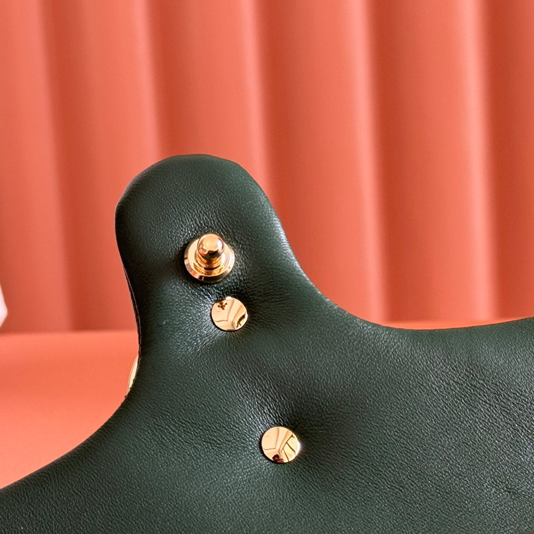 Gucci Marmont Bag 22 Dark Green Lambskin Gold Hardware 271792 mysite