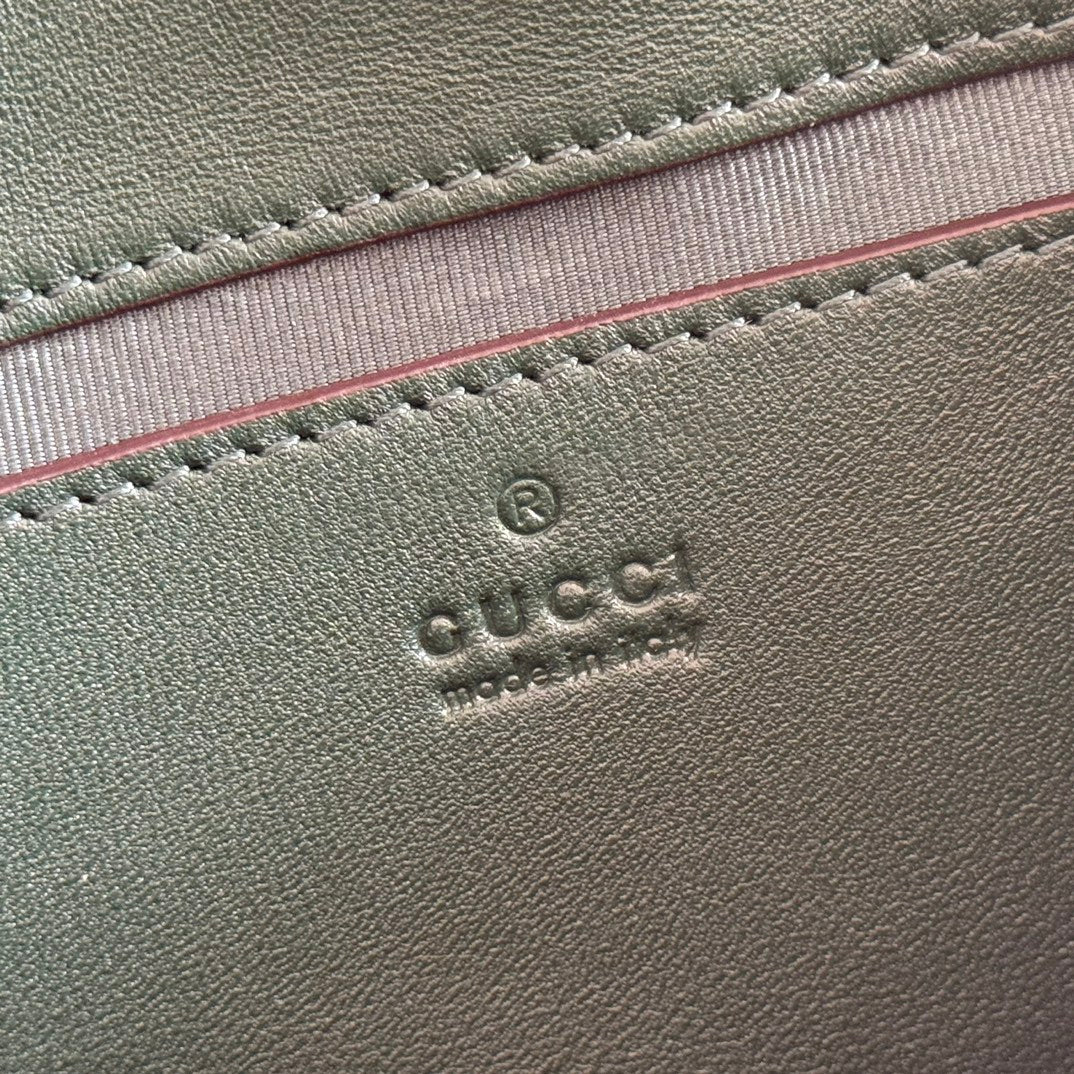 Gucci Marmont Bag 22 Dark Green Lambskin Gold Hardware 271792 mysite