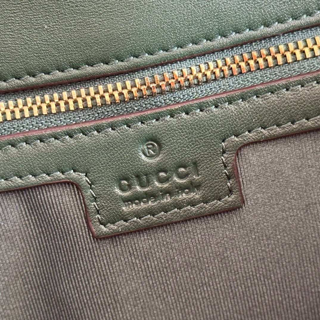 Gucci Marmont Bag 26 Dark Green Lambskin Gold Hardware 271793 mysite