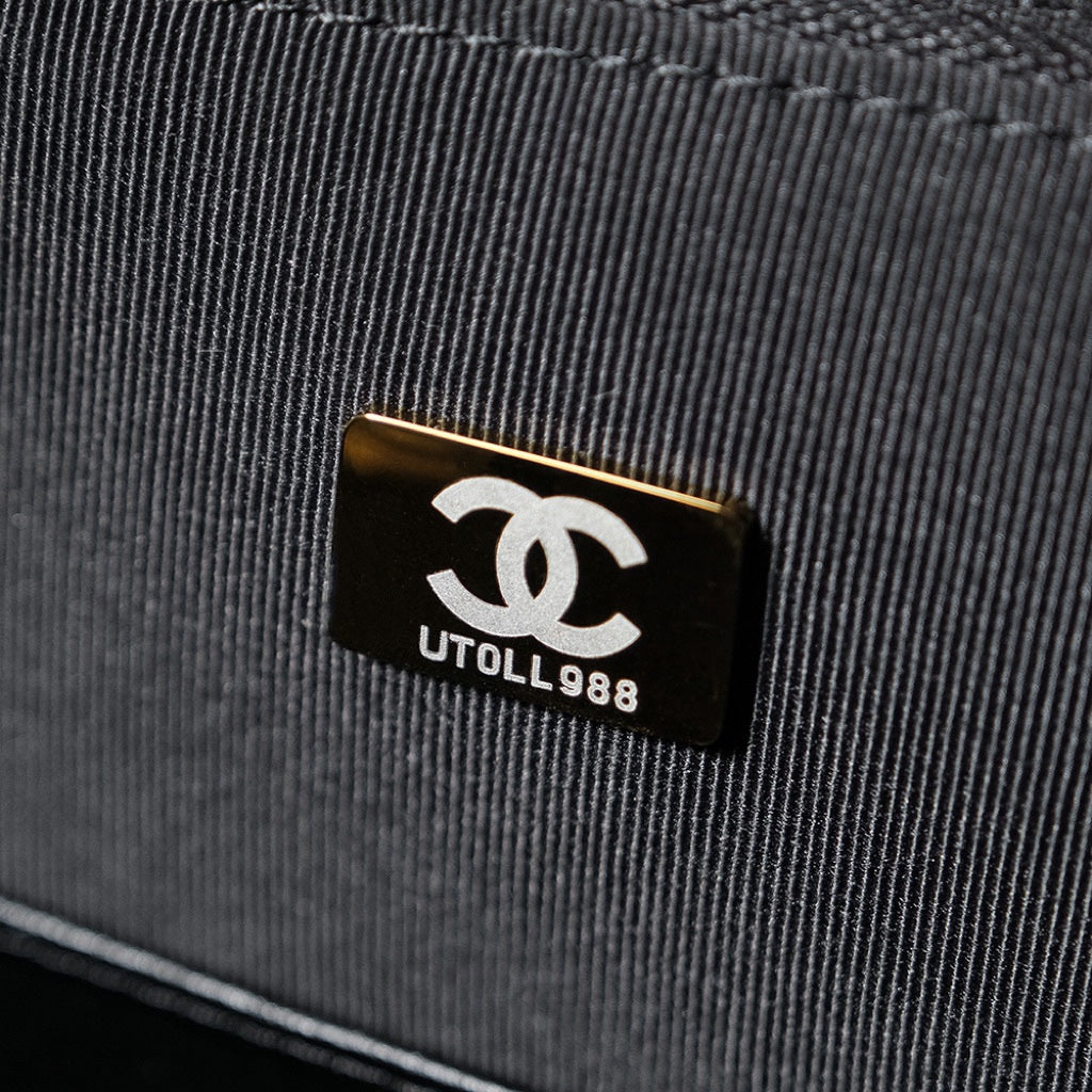 SMALL SHOPPING BAG 20 IN BLACK GLOSSY CALFSKIN GOLD HARDWARE mysite