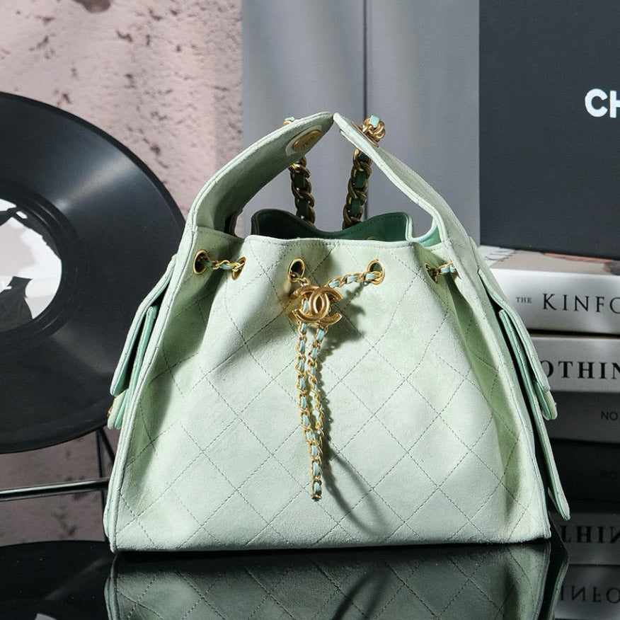 CC 25C Hobo Bag 30cm Light Green Suede mysite