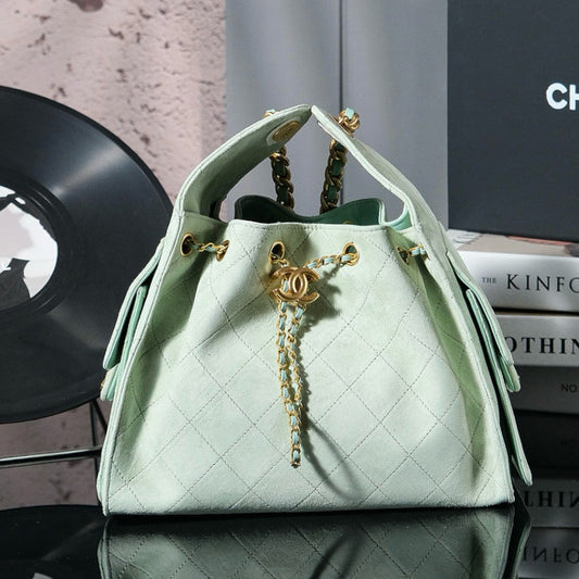 CC 25C Hobo Bag 30cm Light Green Suede mysite