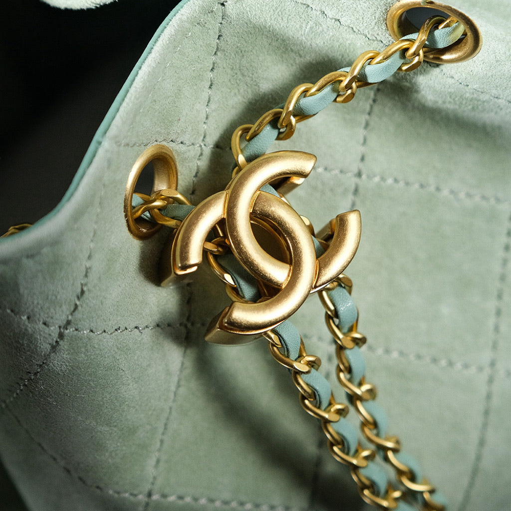 CC 25C Hobo Bag 30cm Light Green Suede mysite