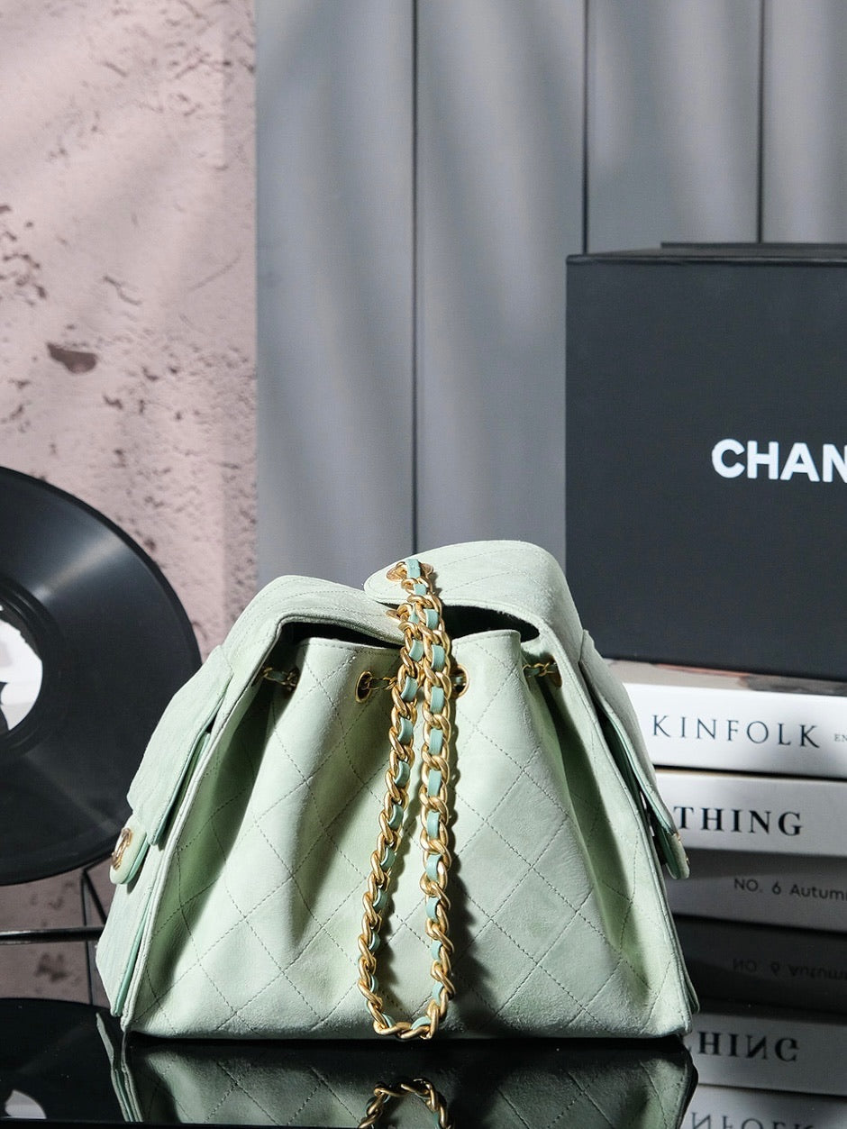 CC 25C Hobo Bag 30cm Light Green Suede mysite