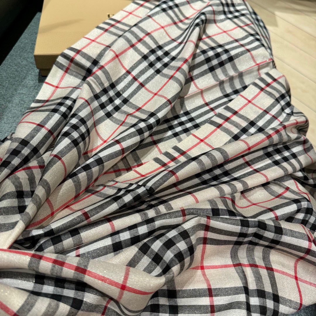 CHECK SCARF 200 CM IN CAMEL BEIGE MIX BLACK CASHMERE AND SILK 394664 mysite