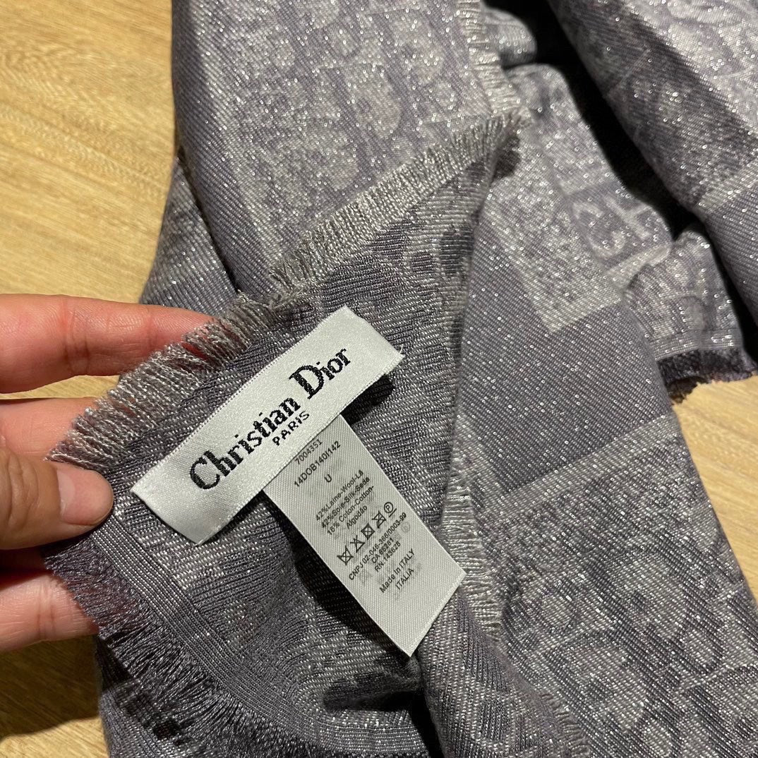 SQUARE SCARF 140 CM IN MOUSE GRAY WOOL AND SILK 415442 mysite