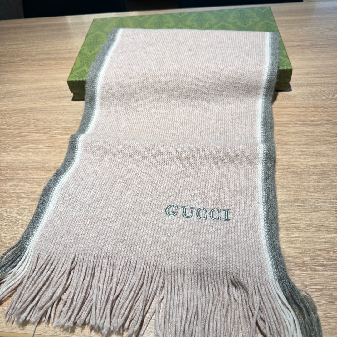 SCARF 180 CM IN PALE PINK MIX GRAY WOOL 403967 mysite