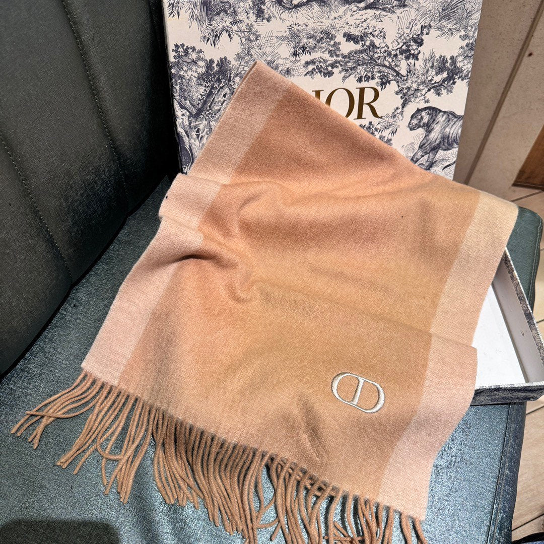 SCARF 180 CM IN CAMEL BEIGE CASHMERE AND WOOL 408838 mysite