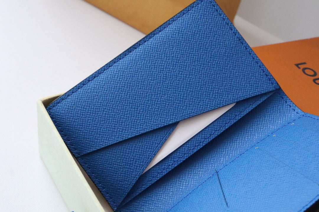 LV M11581 Pocket Organizer Gray Blue Cowhile 224134 mysite