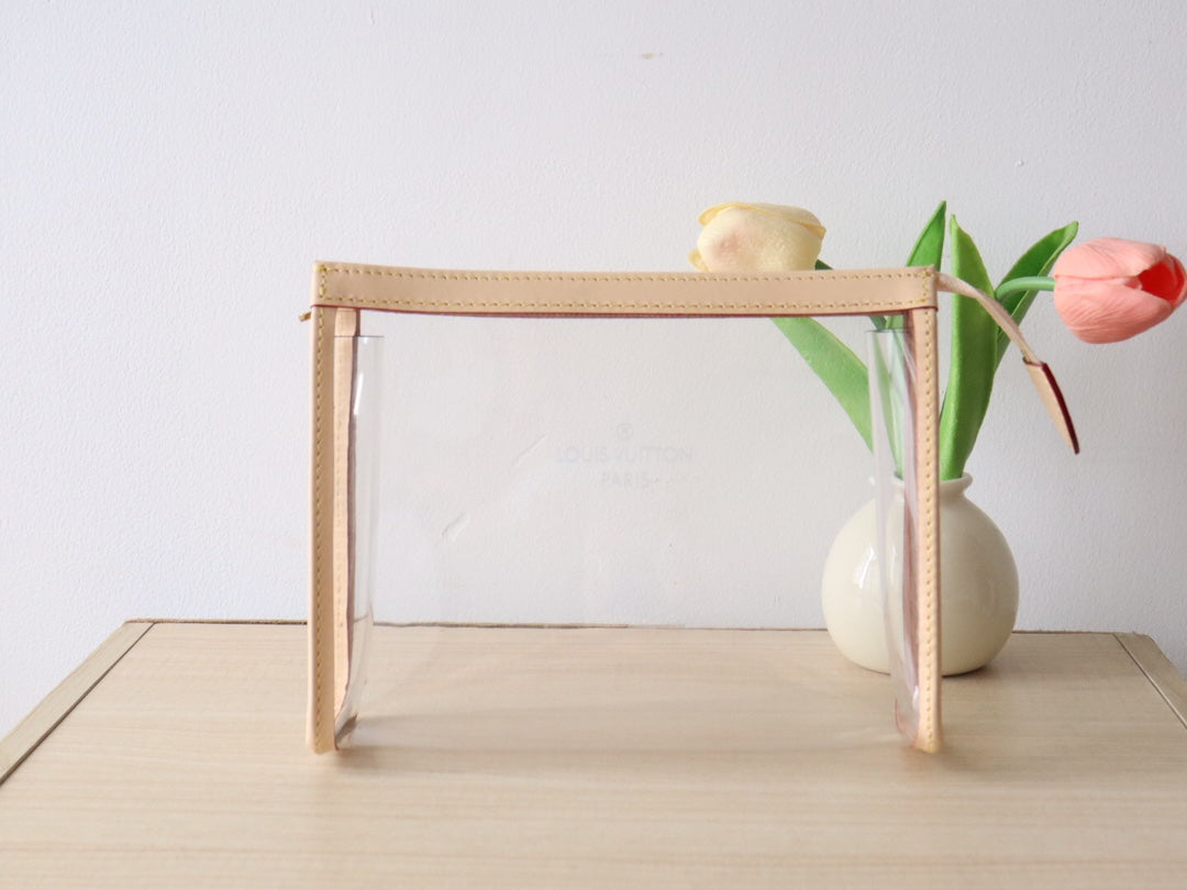 LV Trio Poche Toilette Beige Recycled Polyester & Cowhide mysite