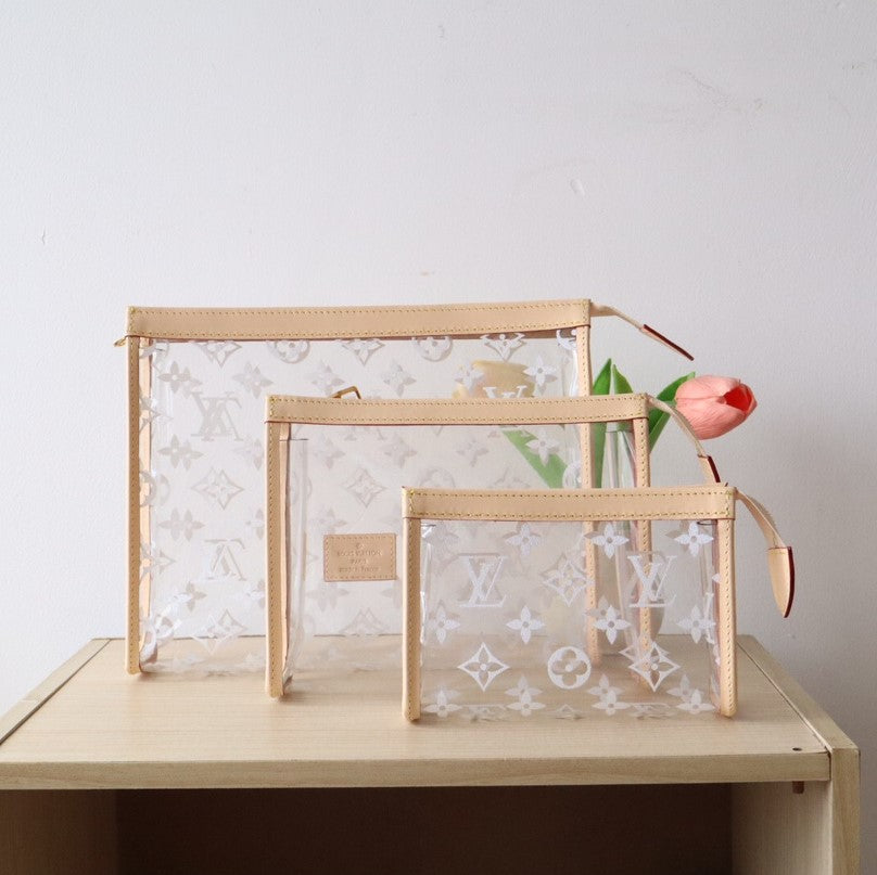 LV Trio Poche Toilette Beige Recycled Polyester & Cowhide mysite