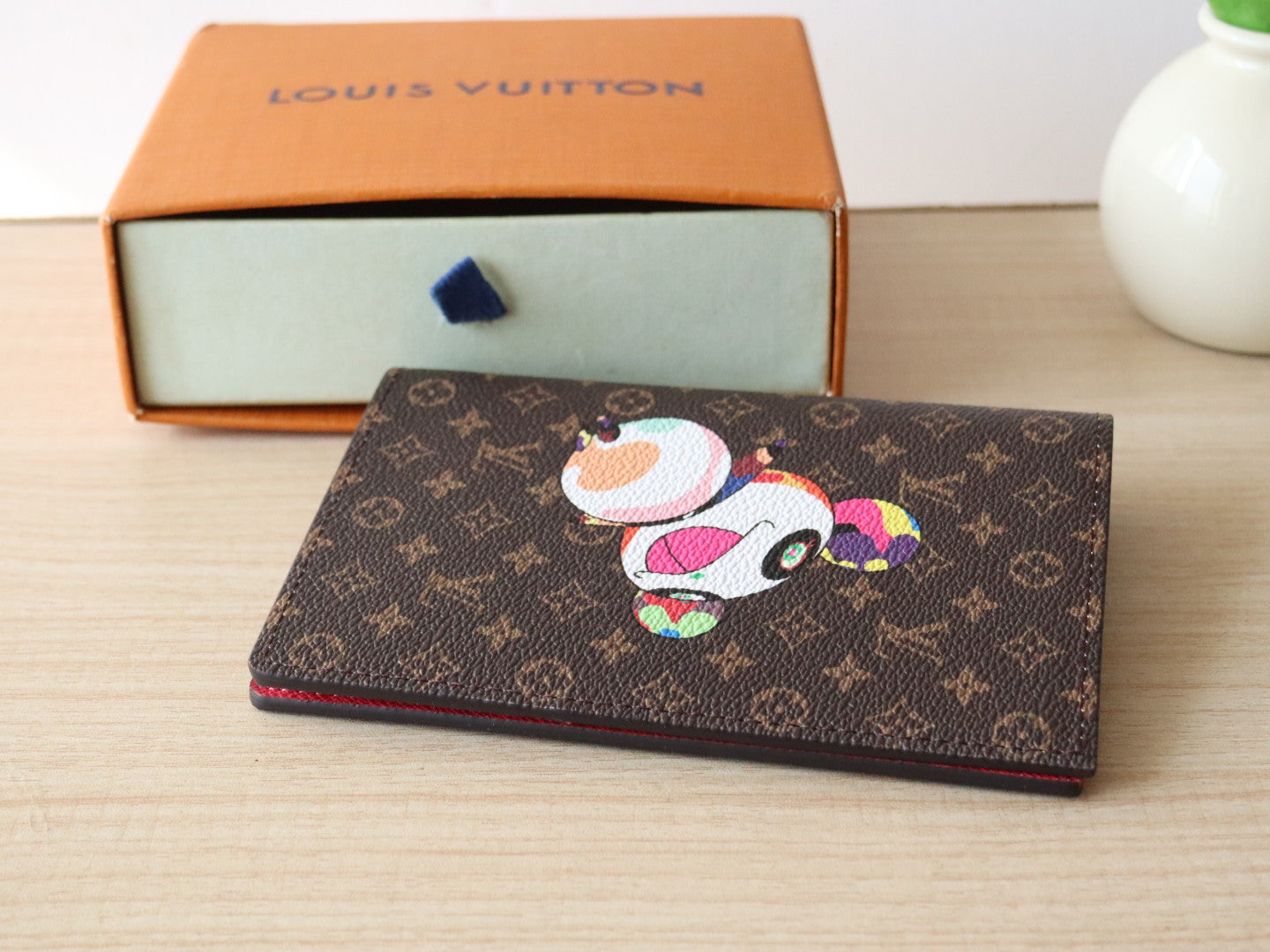 LV x TM M14164 Passport Cover with Panda Printed Brown Monogram Canvas mysite