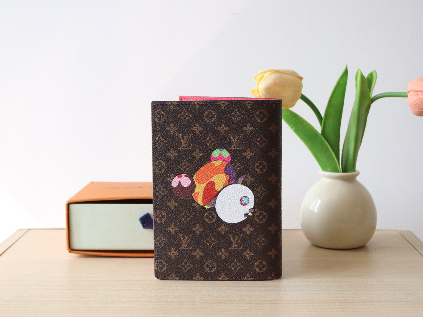 LV x TM M14164 Passport Cover with Panda Printed Brown Monogram Canvas mysite