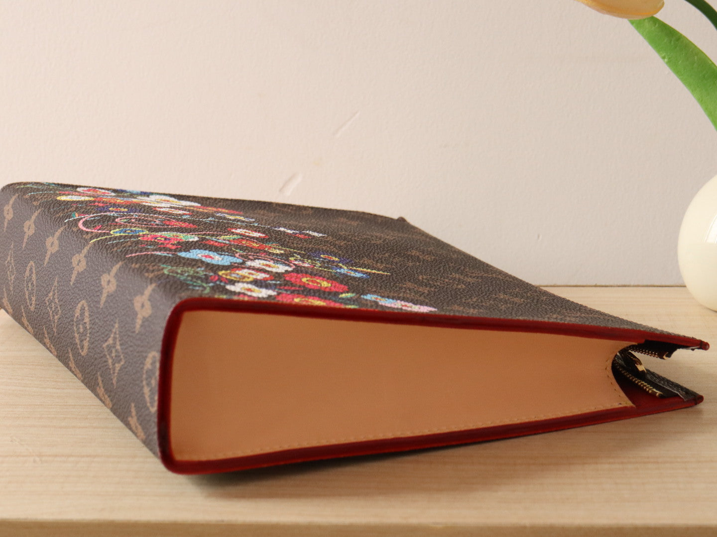 LV x TM Toiletry Pouch Brown Monogram Flower Motifs Canvas mysite