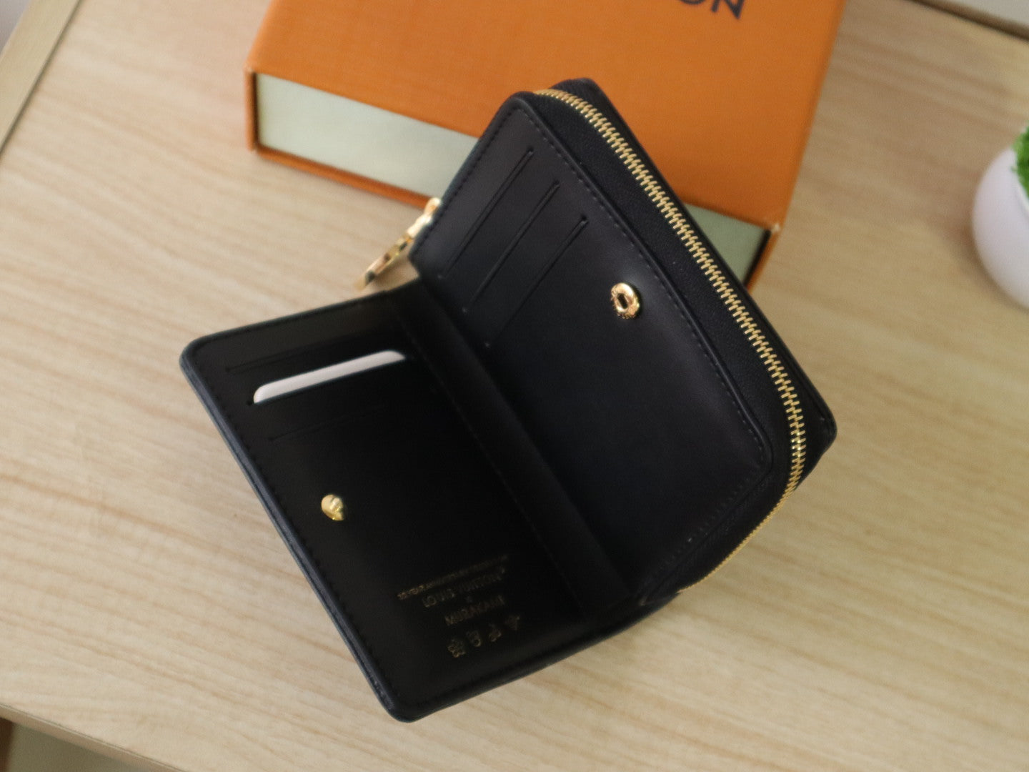 LV x TM Lou Wallet 11.5cm Black Pink Monogram Embossed Lambskin GHW mysite