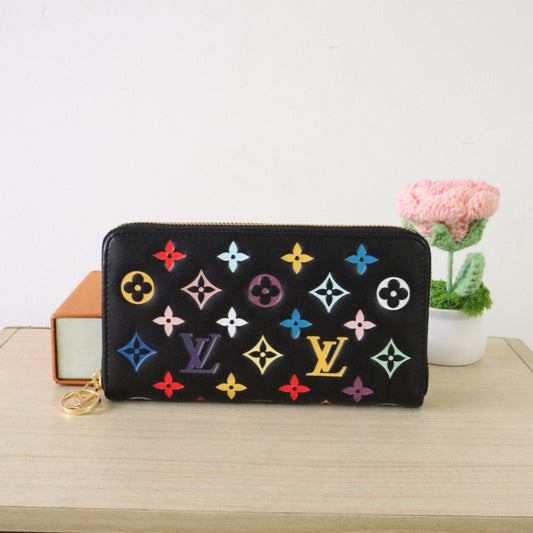 LV × TM Zippy Wallet 19.5cm Multicolor Monogram Embossed Lambskin GHW mysite