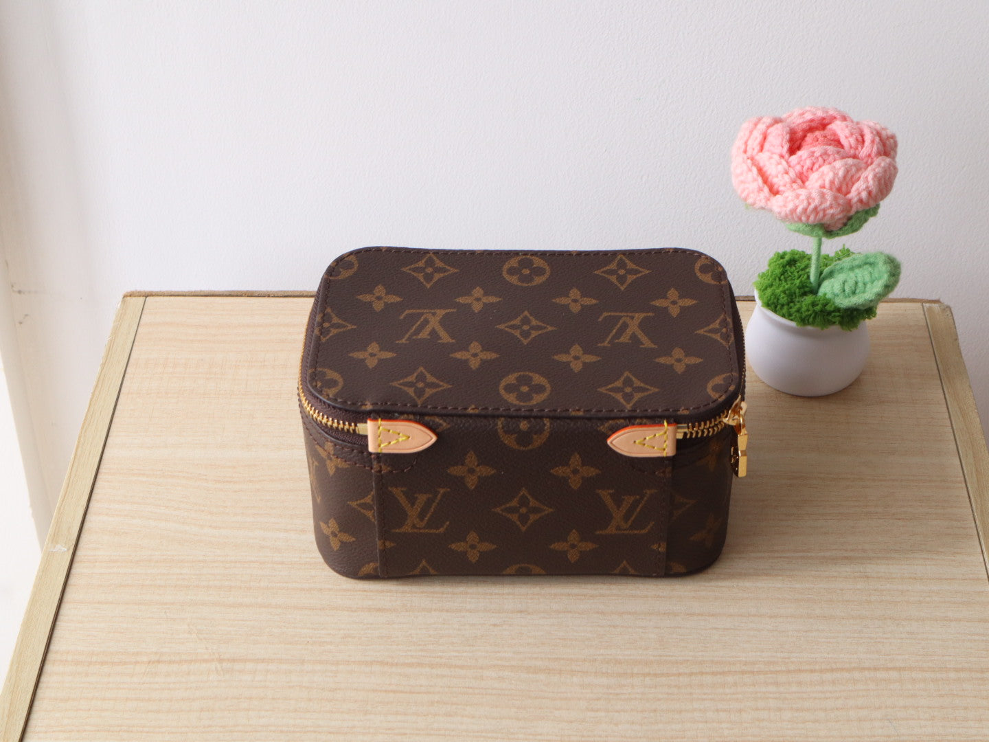 LV M43689 Packing Cube PM Brown Monogram Canvas & Cowhide mysite