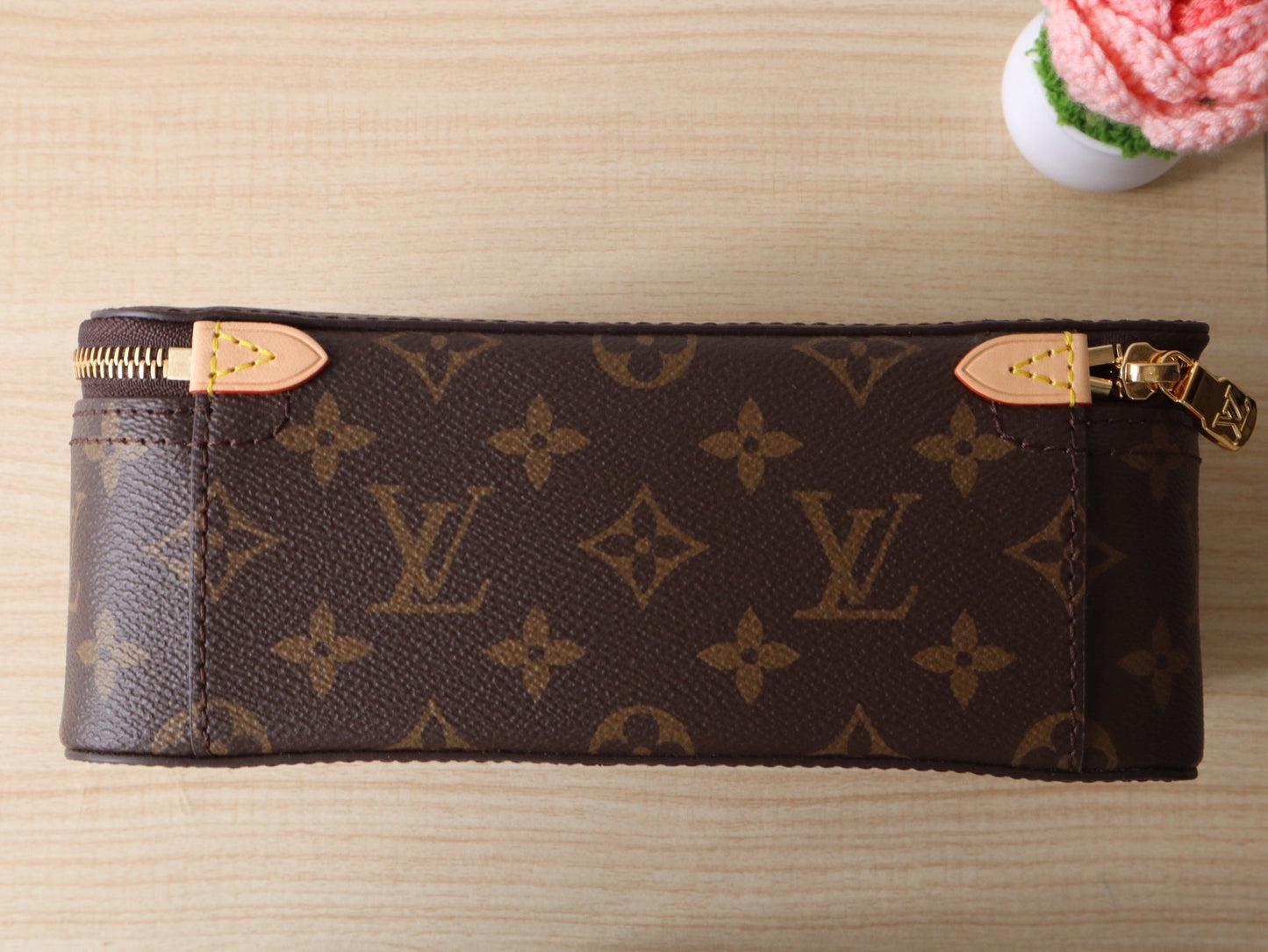 LV M43689 Packing Cube MM Brown Monogram Canvas & Cowhide mysite