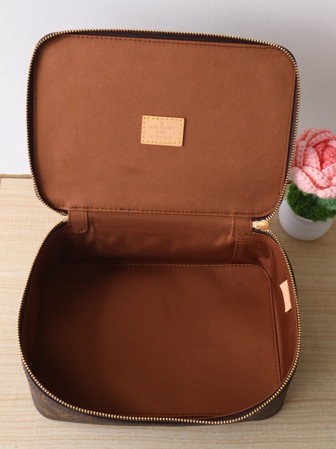 LV M43689 Packing Cube MM Brown Monogram Canvas & Cowhide mysite