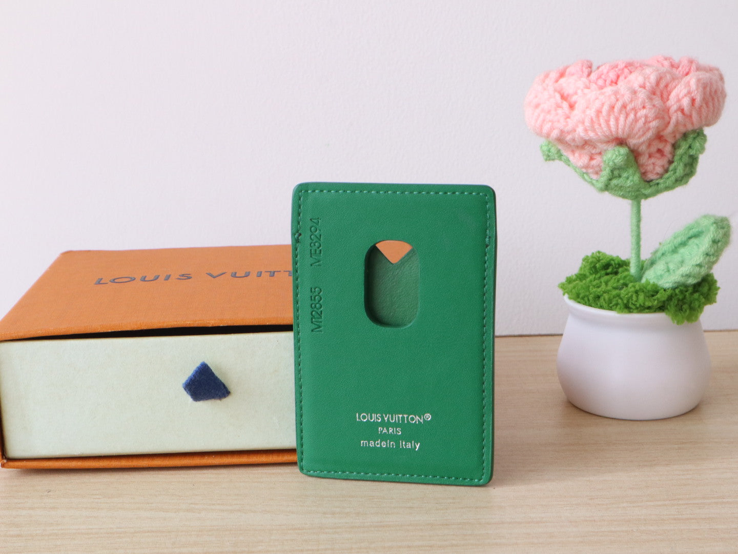 LV Porte-Cartes Magnet Brown Green Monogram Canvas & Cowhide mysite