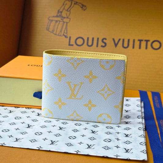 LV M14694 Multiple Wallet Gray Yellow Monogram Glow Canvas & Cowhide mysite