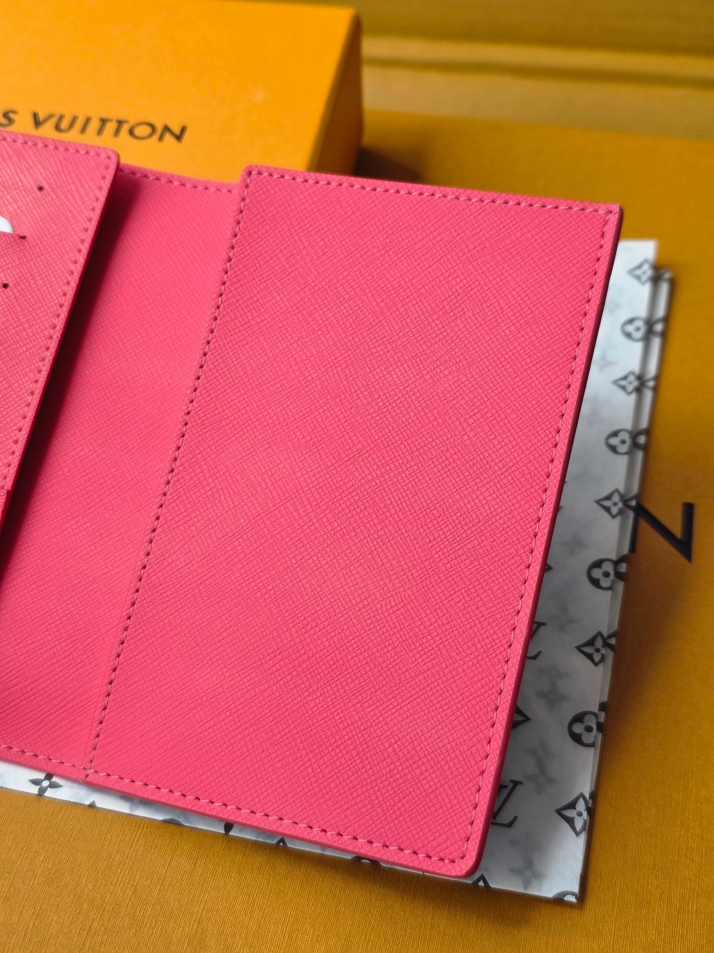 LV M14770 Passport Cover Blue Red Monogram Glow Canvas & Cowhide mysite