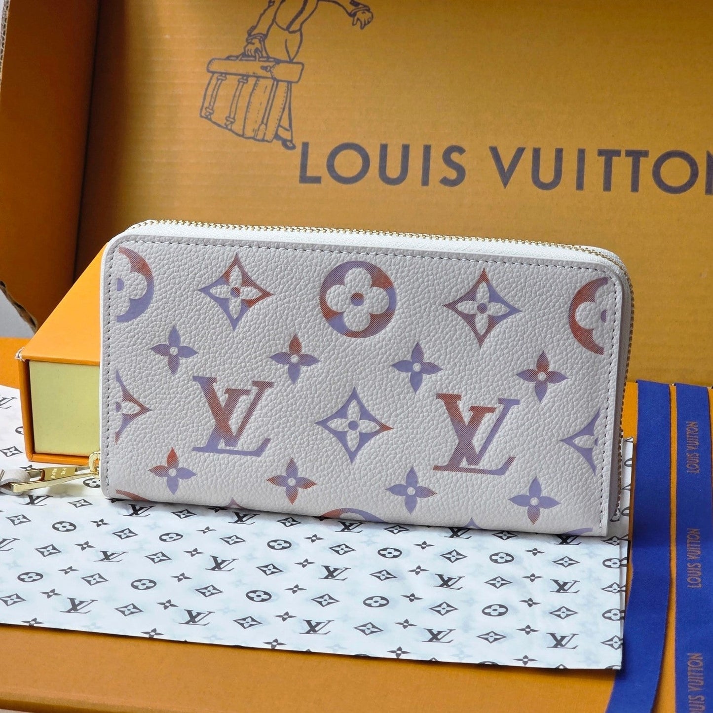 LV M25594 Zippy Wallet Dream Beige Embossed Grained Cowhide - Light GHW mysite