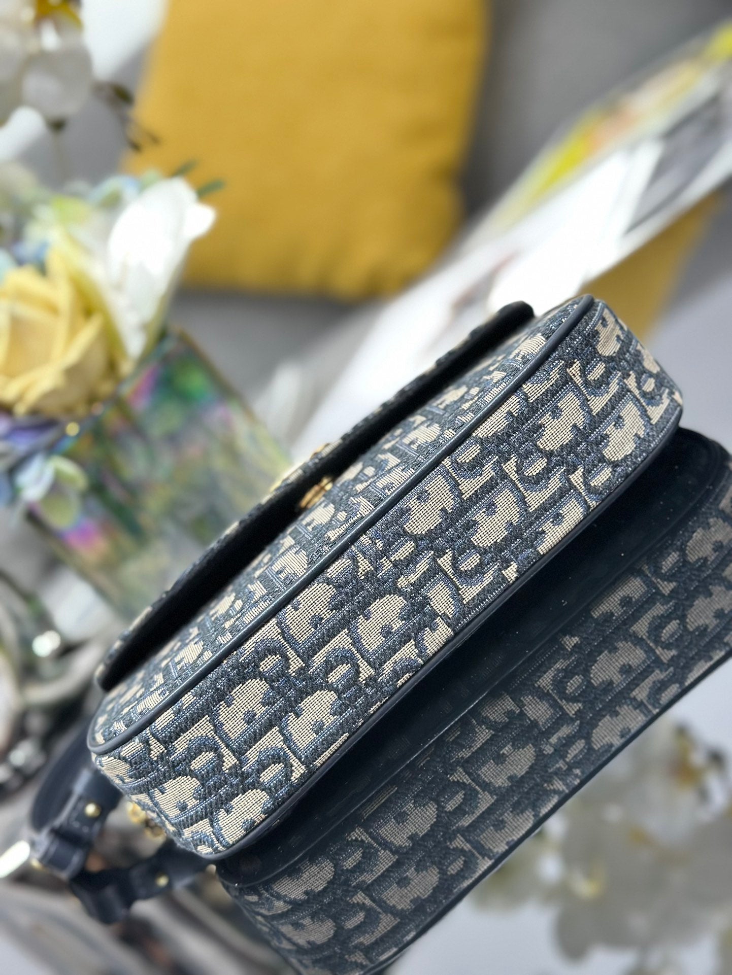 CD D-Vine's new chain bag 22 blue oblique fabric mysite