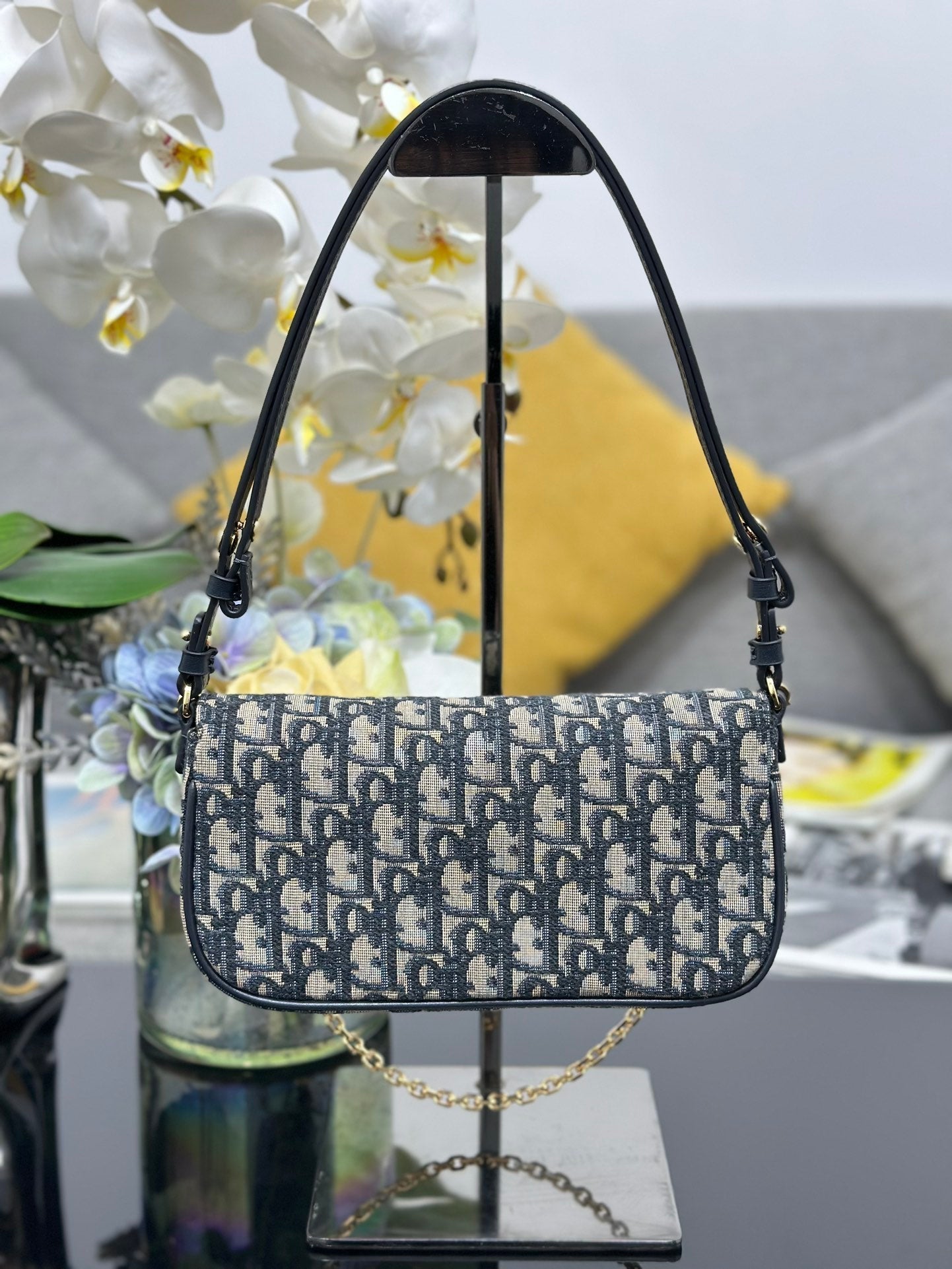 CD D-Vine's new chain bag 22 blue oblique fabric mysite