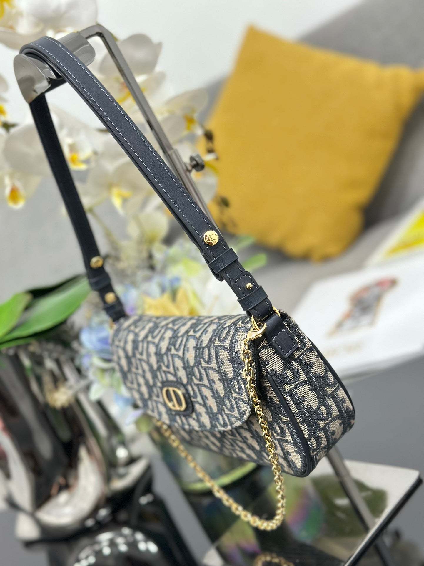 CD D-Vine's new chain bag 22 blue oblique fabric mysite