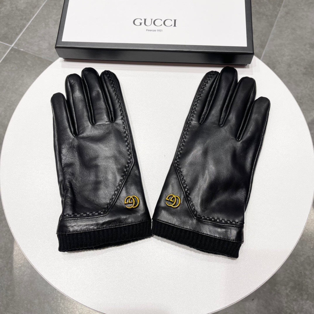 TOUCHSCREEN GLOVES IN BLACK LAMBSKIN MIX WOOL 130577 mysite