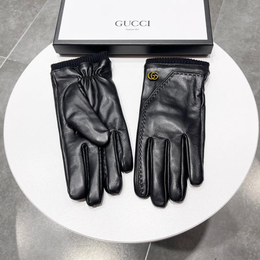 TOUCHSCREEN GLOVES IN BLACK LAMBSKIN MIX WOOL 130577 mysite