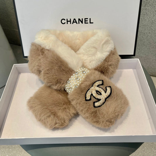 SCARF IN MEDIUM BROWN RABBIT FUR 397446 mysite