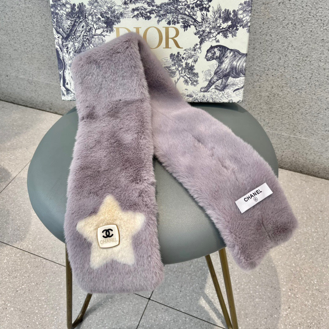 SCARF IN HEATHER PURPLE RABBIT FUR 397449 mysite