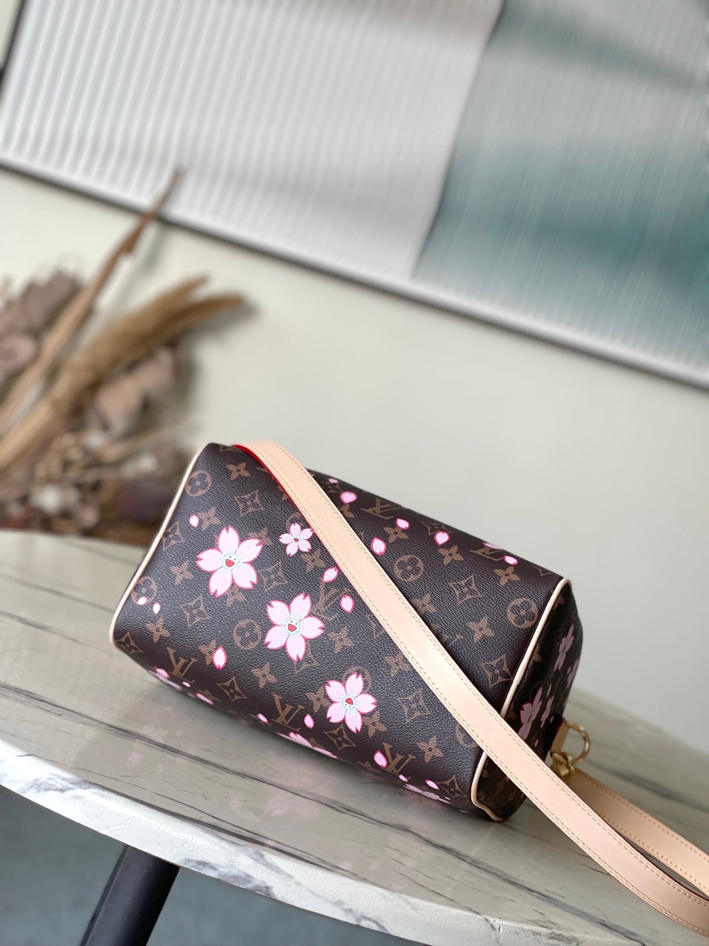 LV x TM Speedy Bandouliere 25cm Sakura Brown Cherry Blossom Monogram Canvas mysite