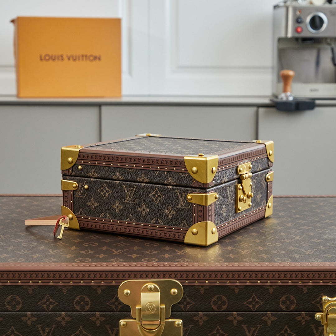 COFFRET JOAILLERIE 24 IN DARK BROWN MONOGRAM CANVAS GOLD HARDWARE mysite