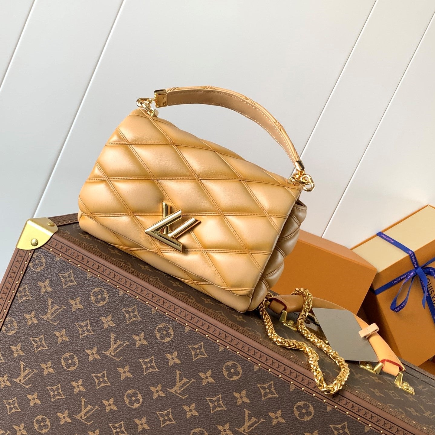 LV GO-14 MM 23cm Light Brown Lambskin GHW mysite