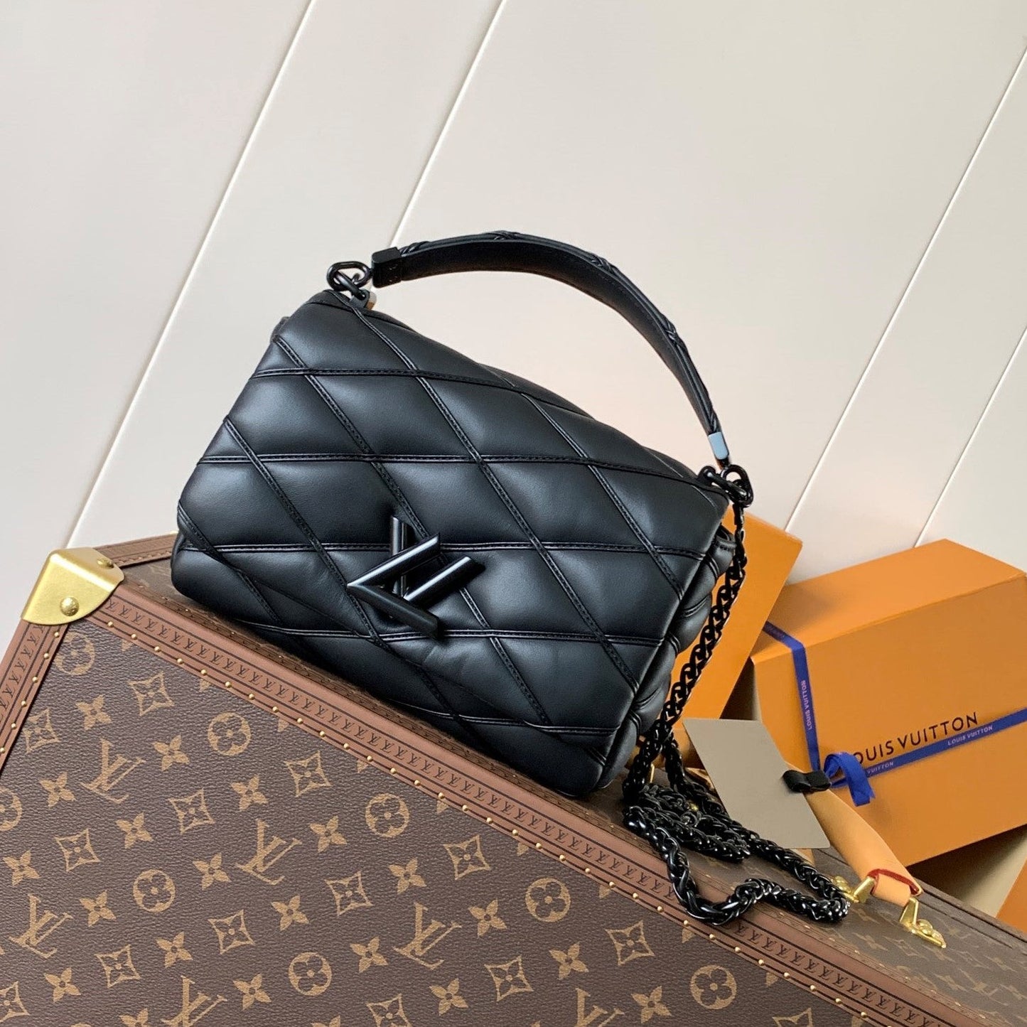 LV GO-14 MM 23cm Black Lambskin Black Metal HW mysite