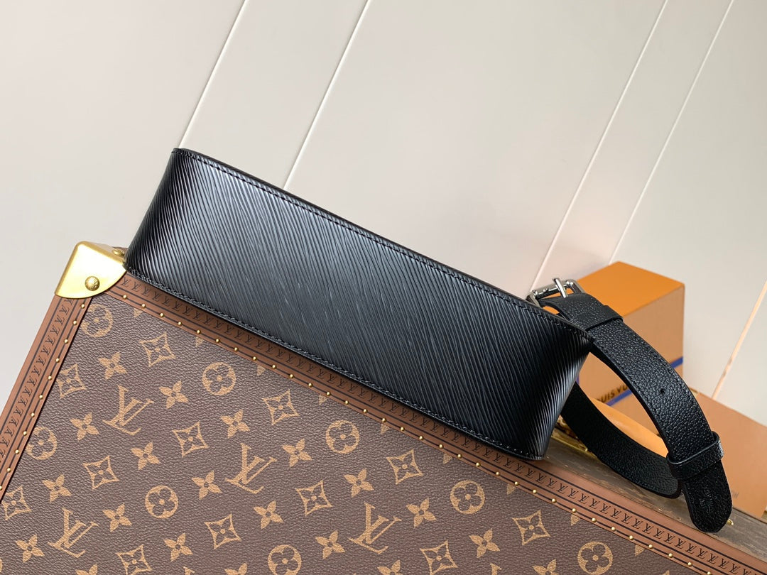 LV Hopscotch Bag 25cm Black Grained Epi Cowhide Sliver HW mysite